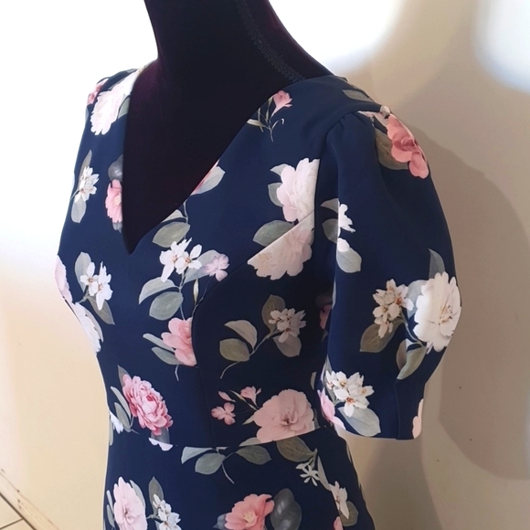 Forever New Size 8 Floral Pink and Blue Dress - Picture 4 of 7